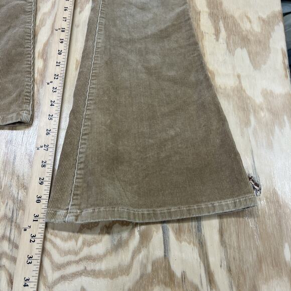 VTG Y2K Abercrombie & Fitch Corduroy Pants Womens 0 Beige Low Rise Boot Flare - Picture 11 of 13
